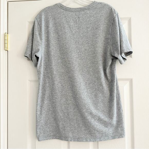 Nike Dri Fit Athletic Cut Crew Neck Tee T Shirt Gray Logo Lightweight Men Medium - Picture 9 of 13